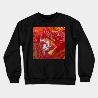 Blood Red with Egg Yolk Acrylic Painting - WelshDesignsTP001 Crewneck Sweatshirt